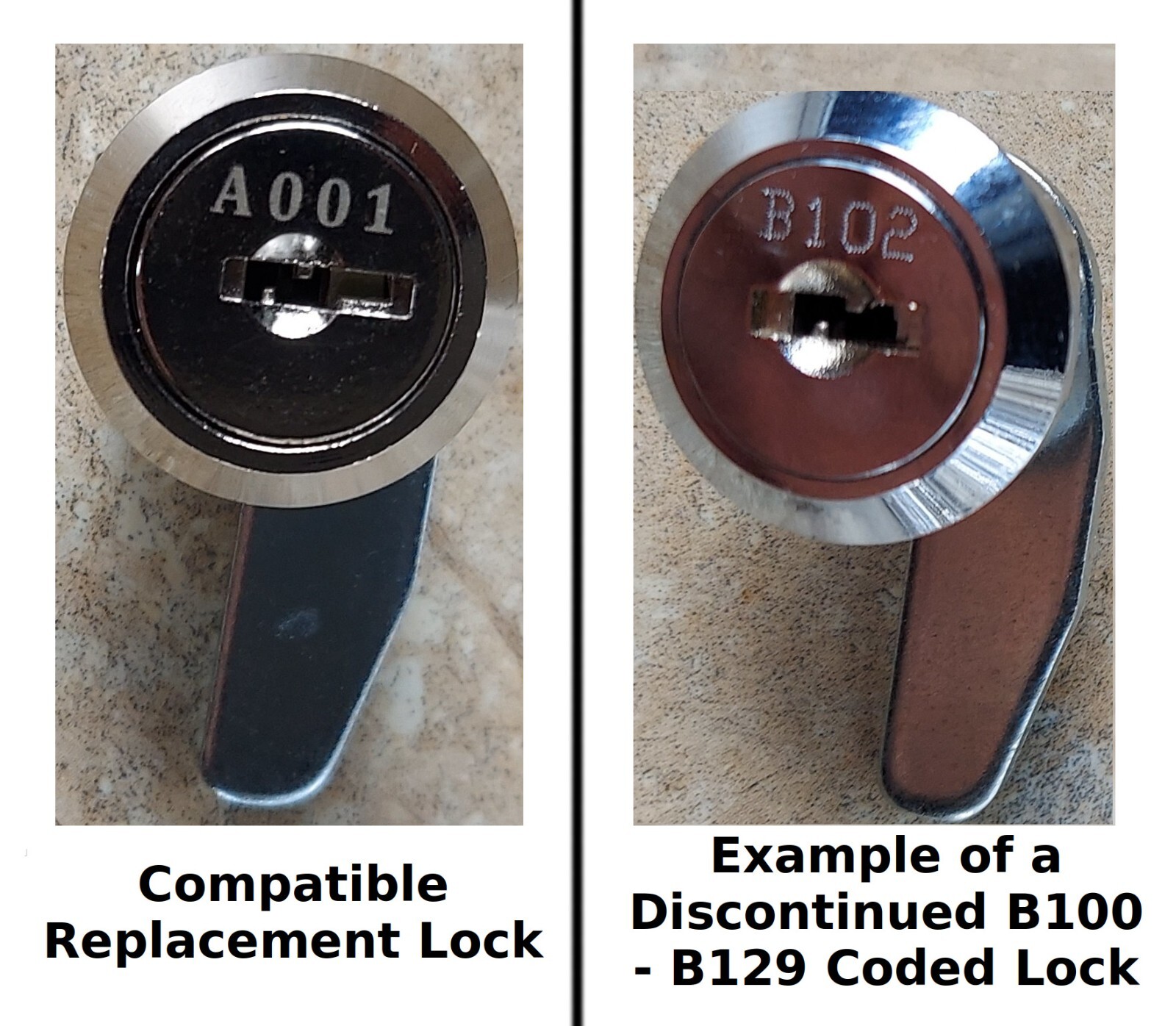 Cash Drawer Lock & Keys Fits MMF Val-U Line, Fits Touch Bistro Replace B100-B129