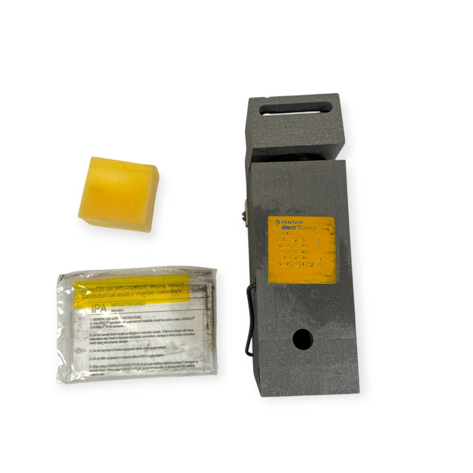 Erico Cadweld TAC2Q2G Graphite Mold for Welding Cable to Cable Tee 4/0 to 2/0