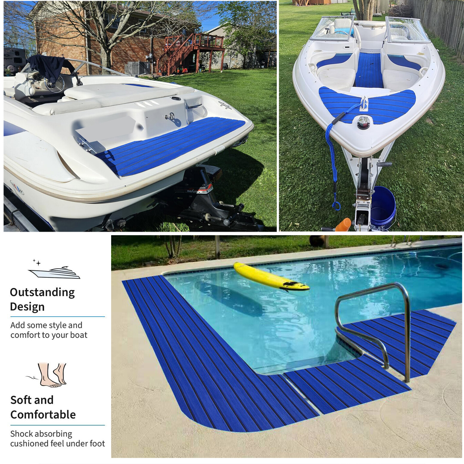 EVA Foam Boat Decking Sheet Marine Sea Flooring Carpet Faux Teak Deck