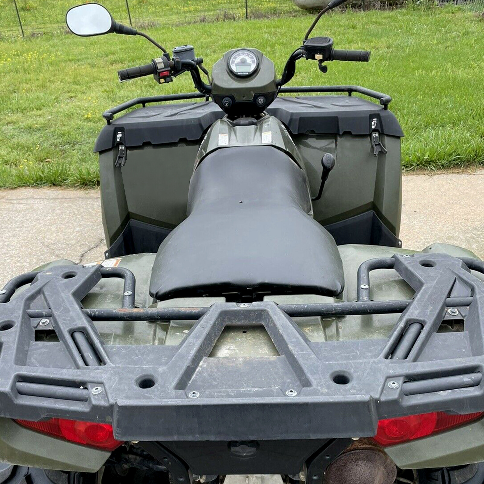 Black Seat Cover Fit 2005 - 2014 Polaris Sportsman 300 400 450 500 600 700 800