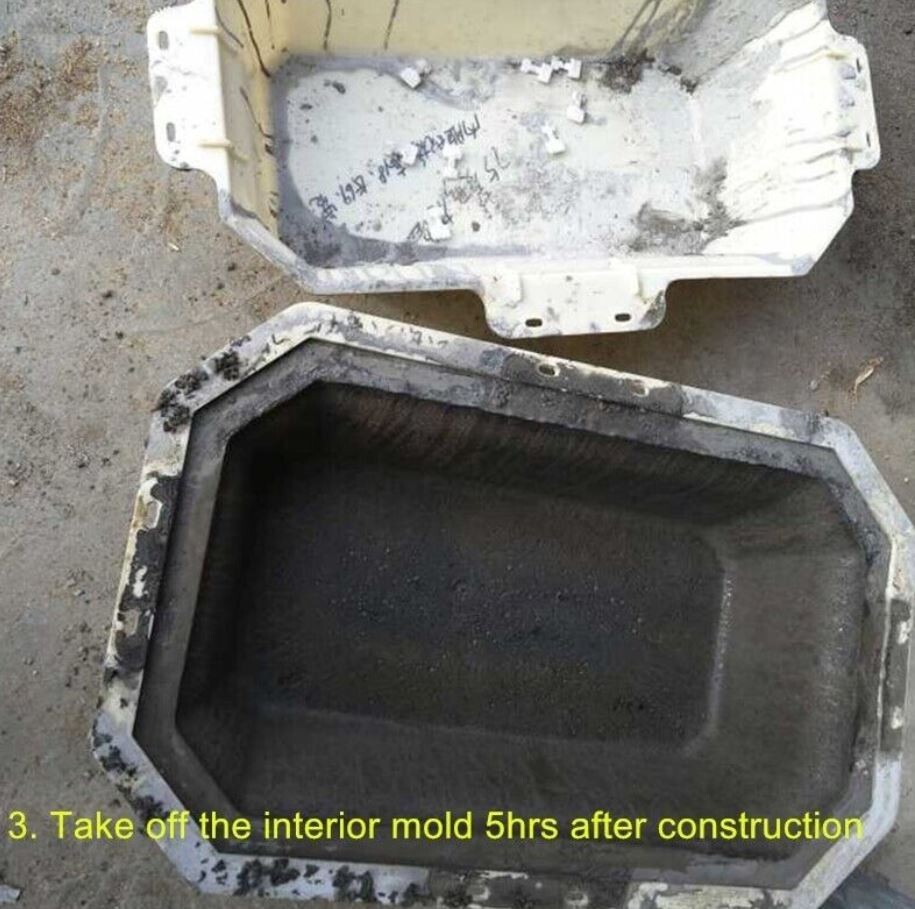 Concrete Outdoor Planter Plastic Mold Large Flower Bonsai Ornate Pot Cast Moulds