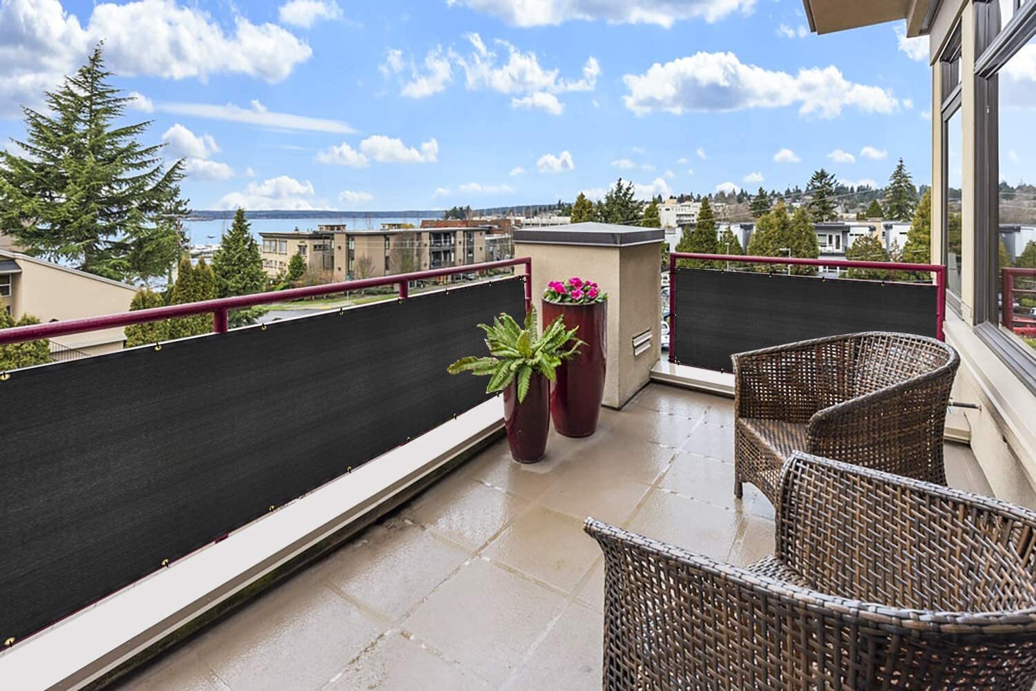 3ft Tall Privacy Balcony Fence Screen Deck Garden Yard Patio Fabric Shade Cover