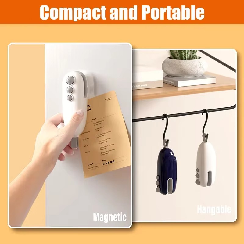 2 in 1 Chip Bag Sealer and Cutter Portable Handheld Snack Bag Sealing Machine