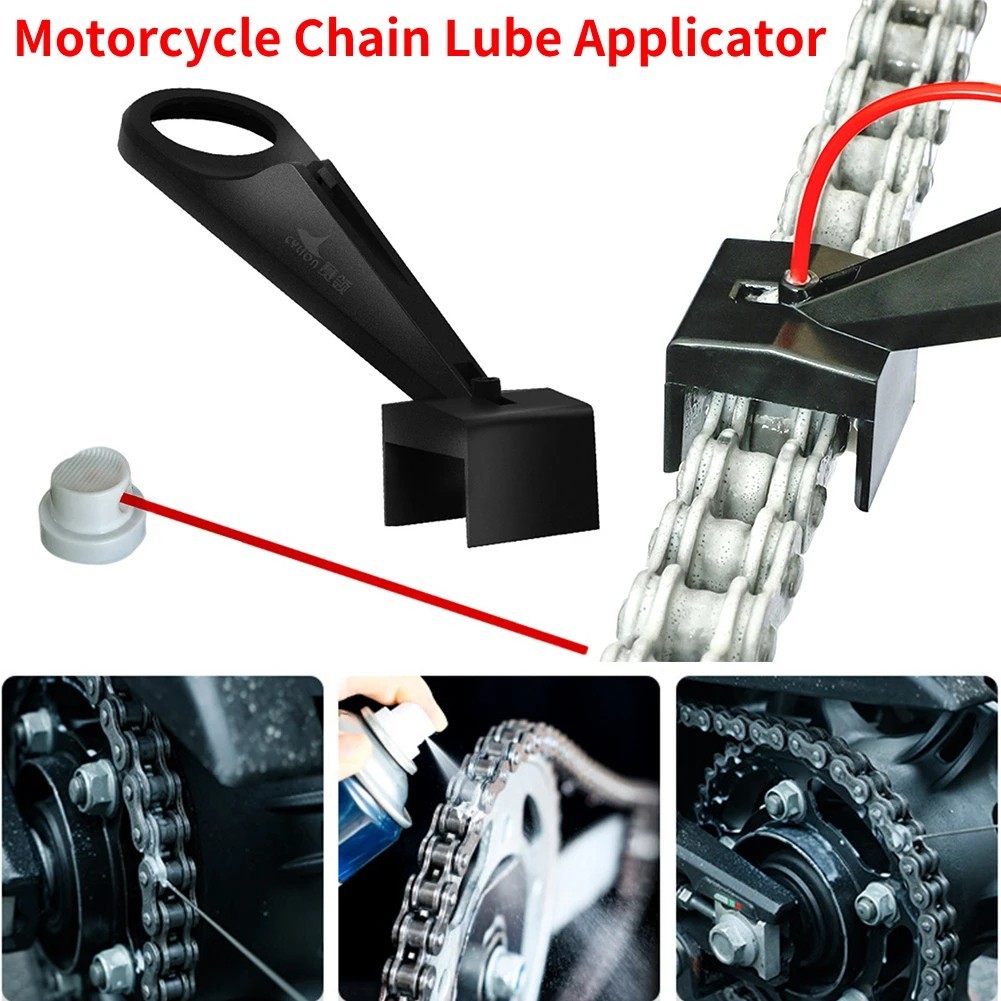 pack 2 Motorcycle Chain Lube Oiler Lubricant Straw Holder Positioner Applicator