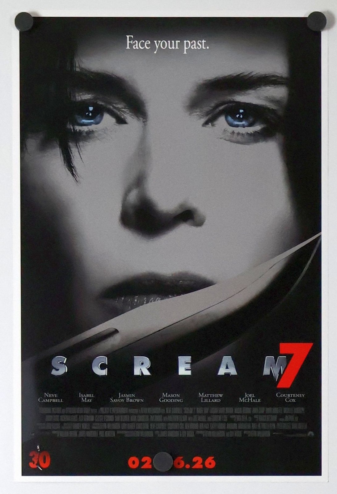 Scream 7 original movie poster 12x18 Mini READ Free Ship - Embossing