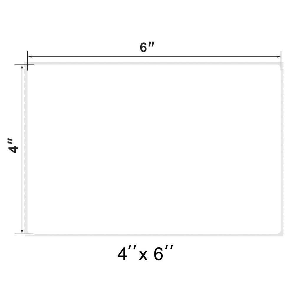 450/Roll 4x6 Direct Thermal Shipping Postage Labels Zebra ZP450 505 2844 Eltron