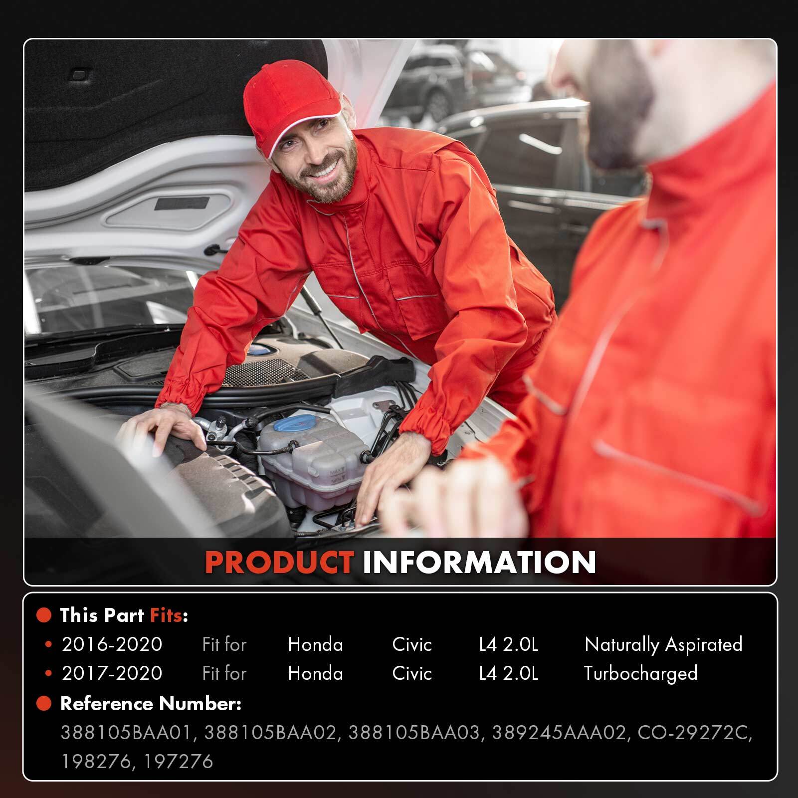 A/C Compressor w/ Clutch & Pulley for Honda Civic 2016 2017 2018-2021 L4 2.0L