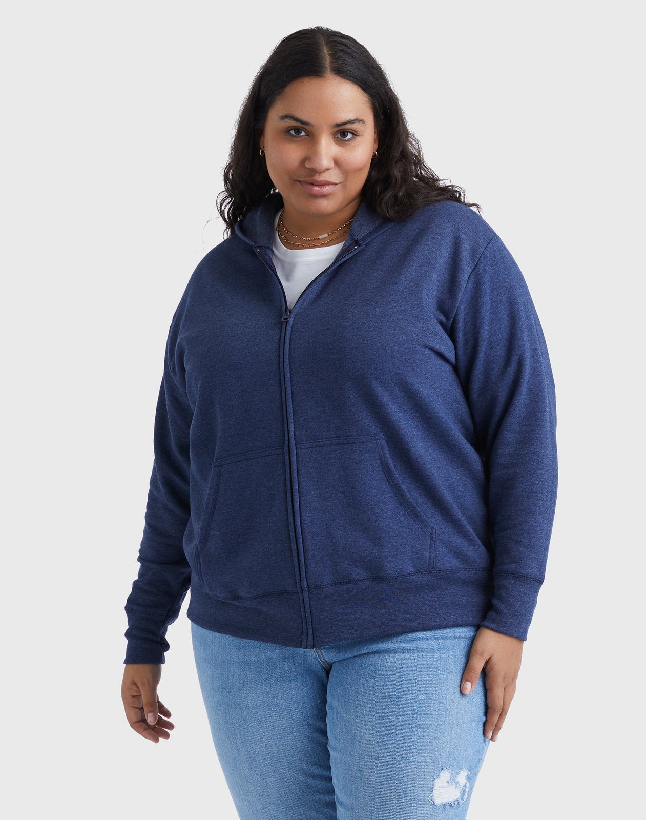 Just My Size Hoodie Women's Plus Size ComfortSoft Fleece Full Zip EcoSmart 1x-5x