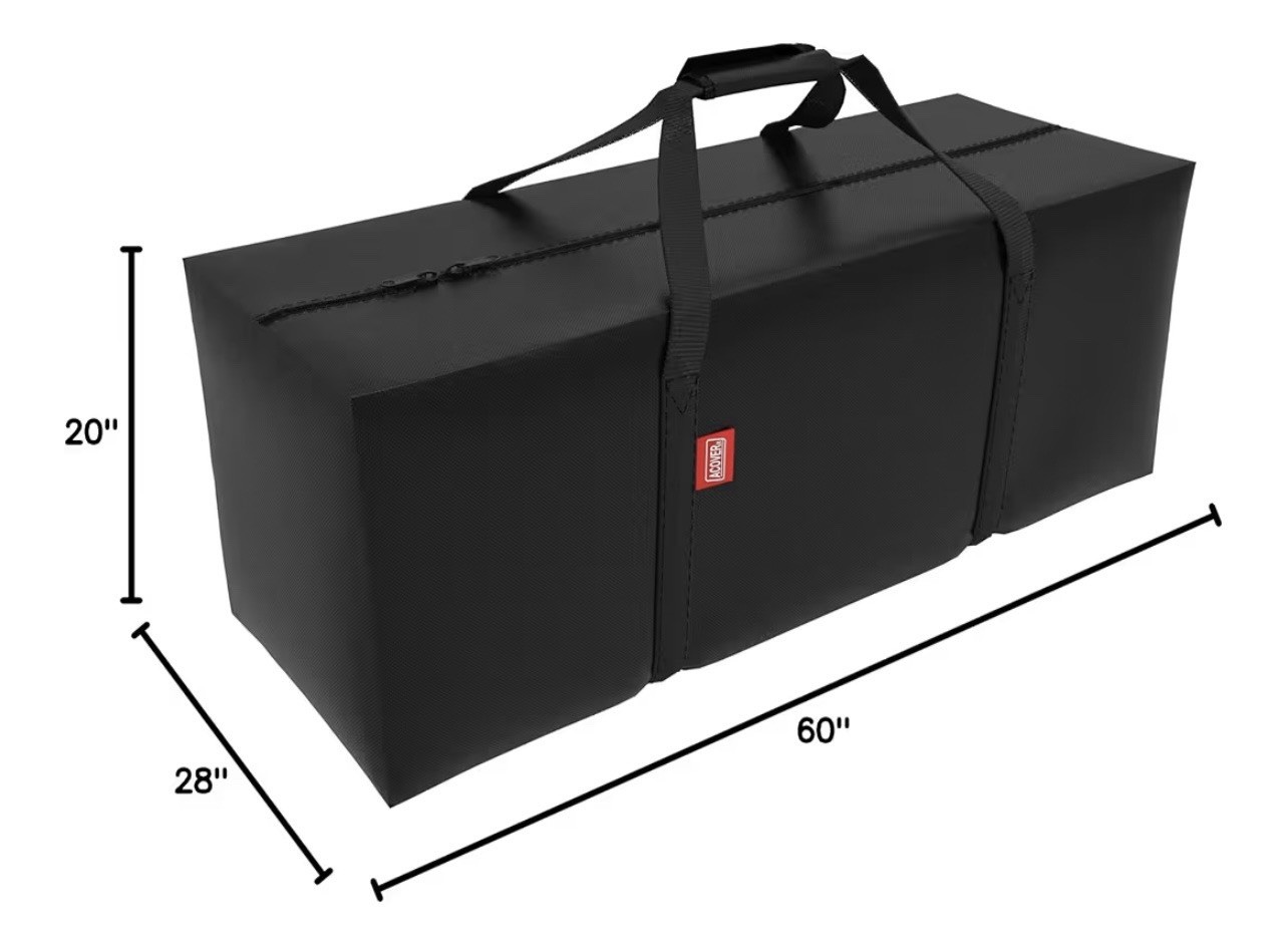 Outdoor Rectangular Cushion/Cover Storage Bag, Protective Zippered 60"X20"X28"