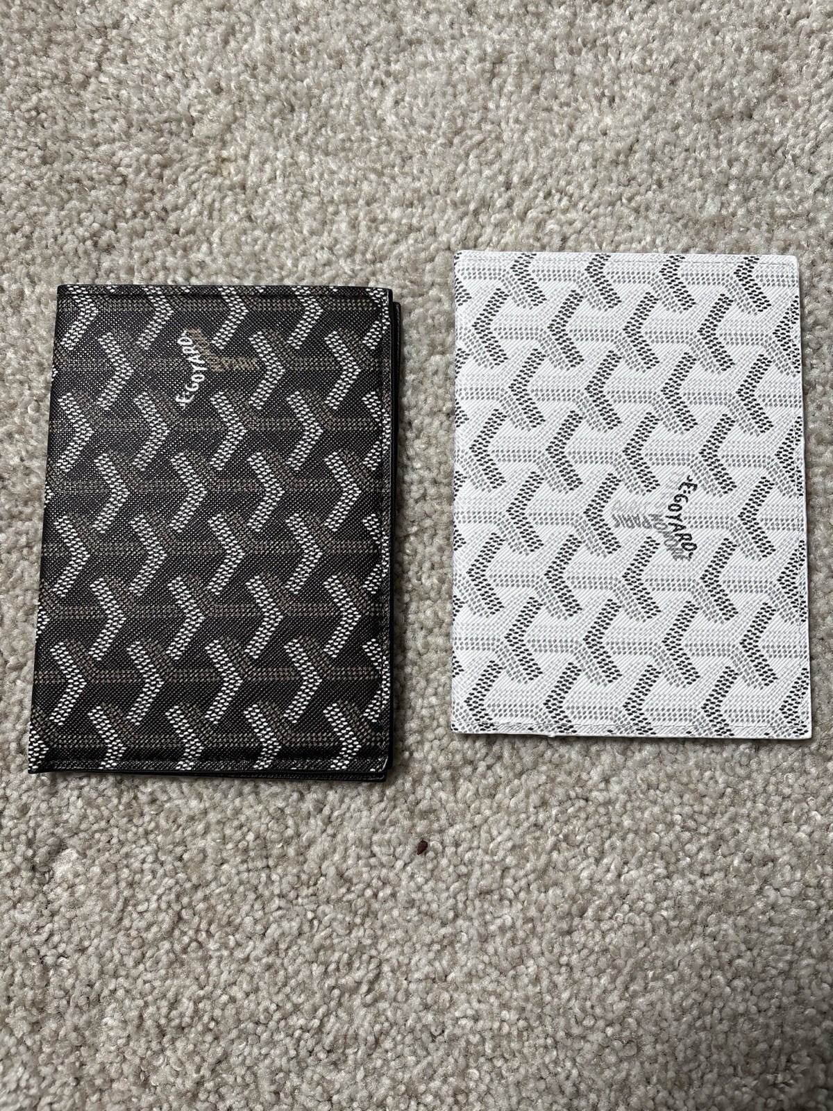 Goyard Passport Holder Black And White Bundle