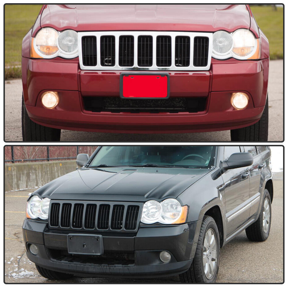 Fit For Jeep Grand Cherokee 2005-2010 Bumper Fog Light Lamps W/ Bulbs Clear Lens