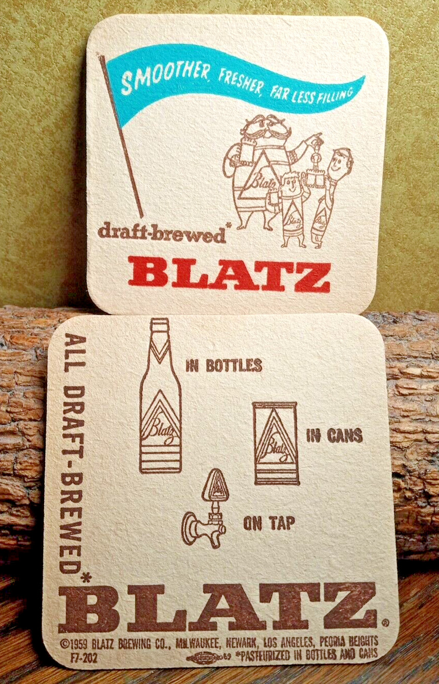 Blatz Vintage Beer Coaster  # 106 ...1958 ... Milwaukee Wi.