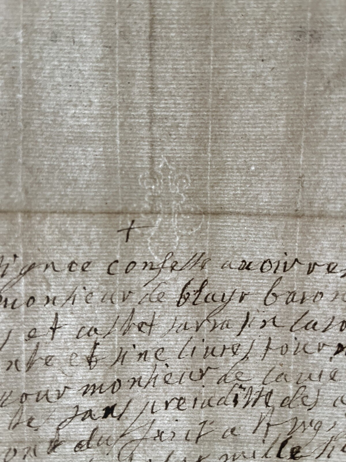 1600s OLD LETTER Baroque Era 17th Century Watermarked Correspondence Document