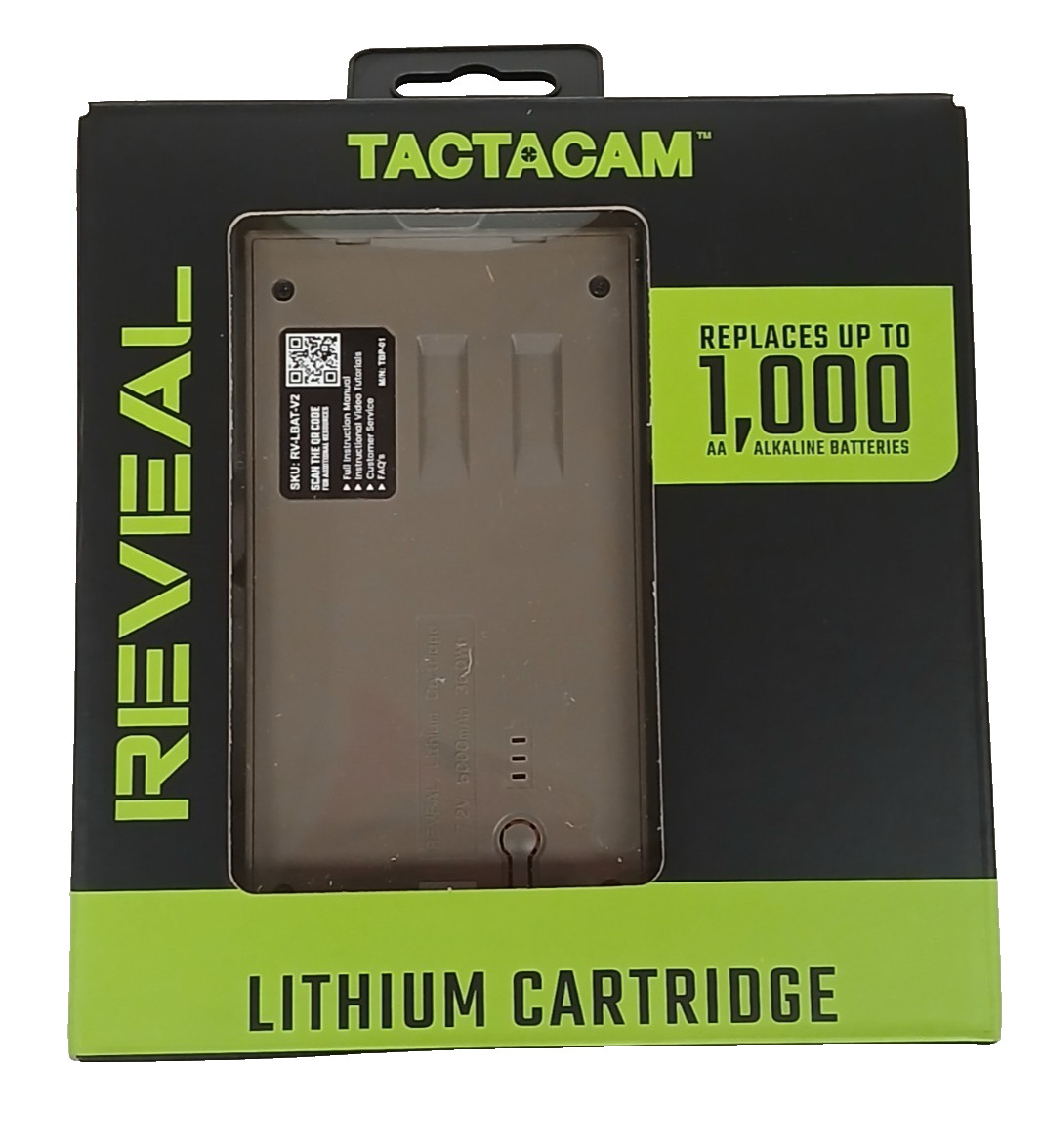NEW Tactacam Reveal RV-LBAT-V2 Rechargeable Lithium V2 Cartridge Battery Pack