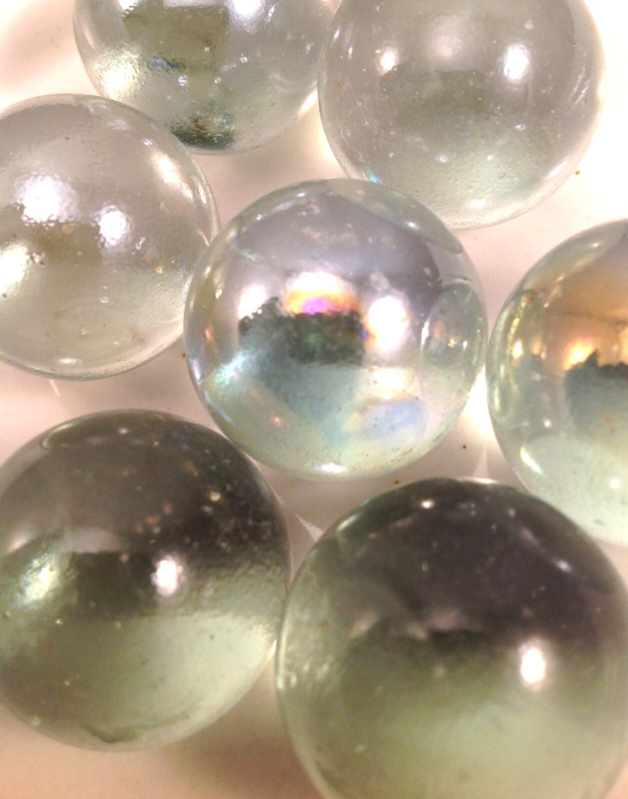 Glass Marbles 1"  - 12oz bag Clear Marbles 16pcs