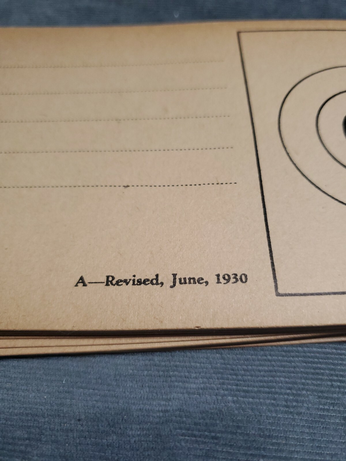 New Vintage Shooting Targets, Dated 1930, Set of 10