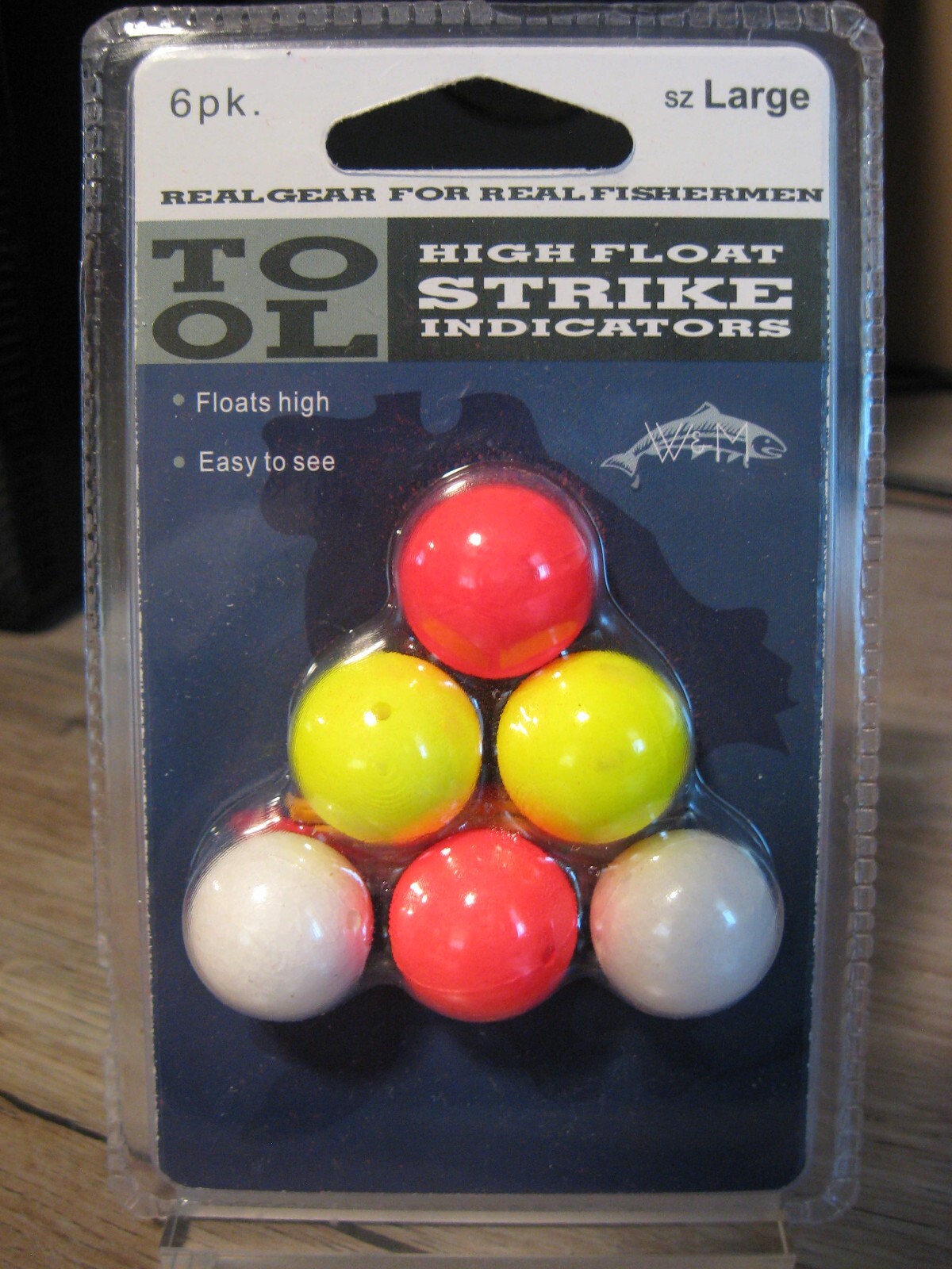 6 Pk Eagle Claw Strike Indicators - 3/4" Size Large - 2 Each Color