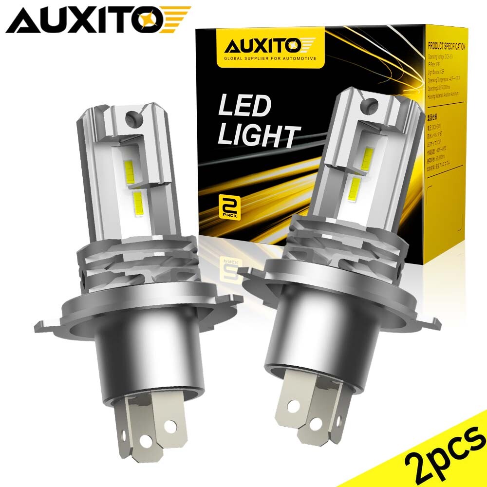 AUXITO Combo 2 H4 9003 LED Headlight Kit Bulbs High Low Beam Super White 60000LM