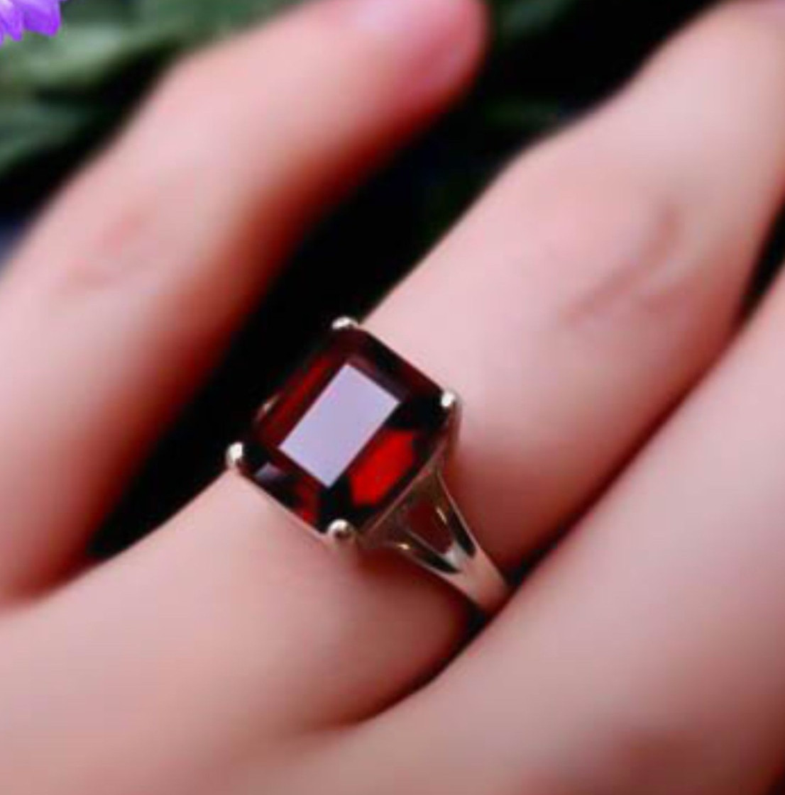 Mozambique Garnet Gemstone Handmade 925 Sterling Silver Jewelry Ring All Size