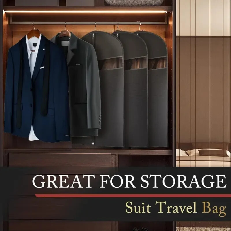 Set of 5 Garment Bag Suit Bag for Storage and Travel 40 Inch Washable Suit Cover