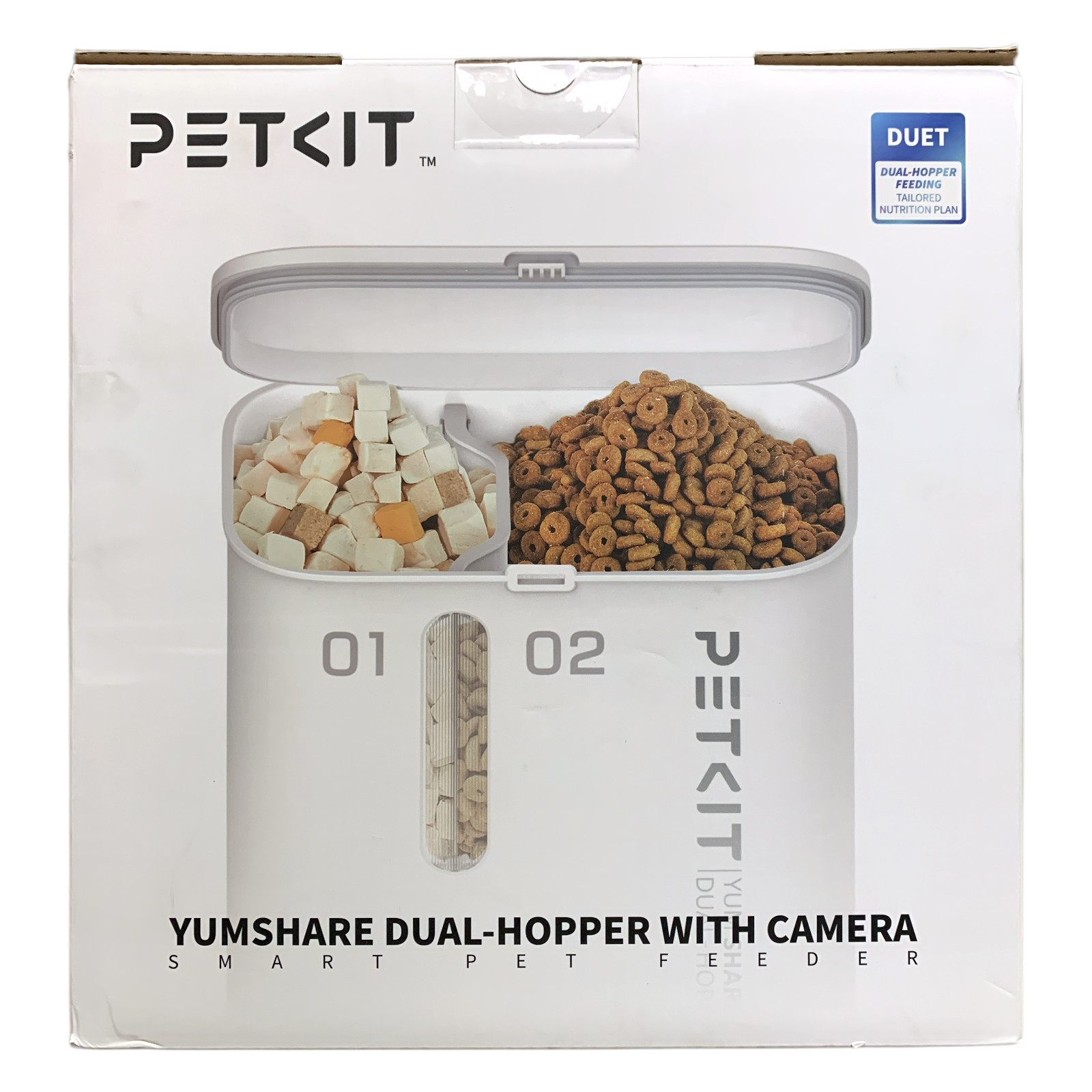 PetKit YumShare Dual-Hopper with Camera Smart Pet Feeder, 5L Capacity Total