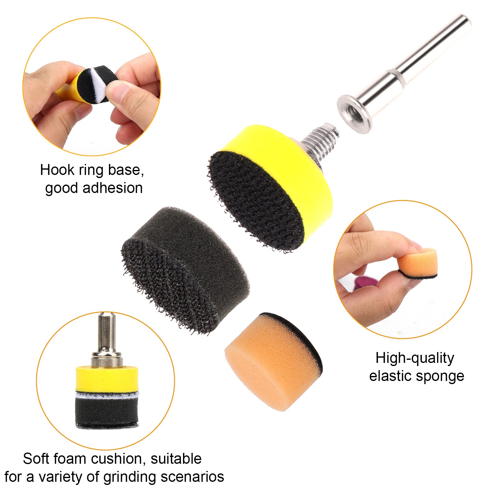 250PCS 1 inch Sanding Discs 60-10000 Grit for Drill Wet Dry Hook Loop Sandpaper