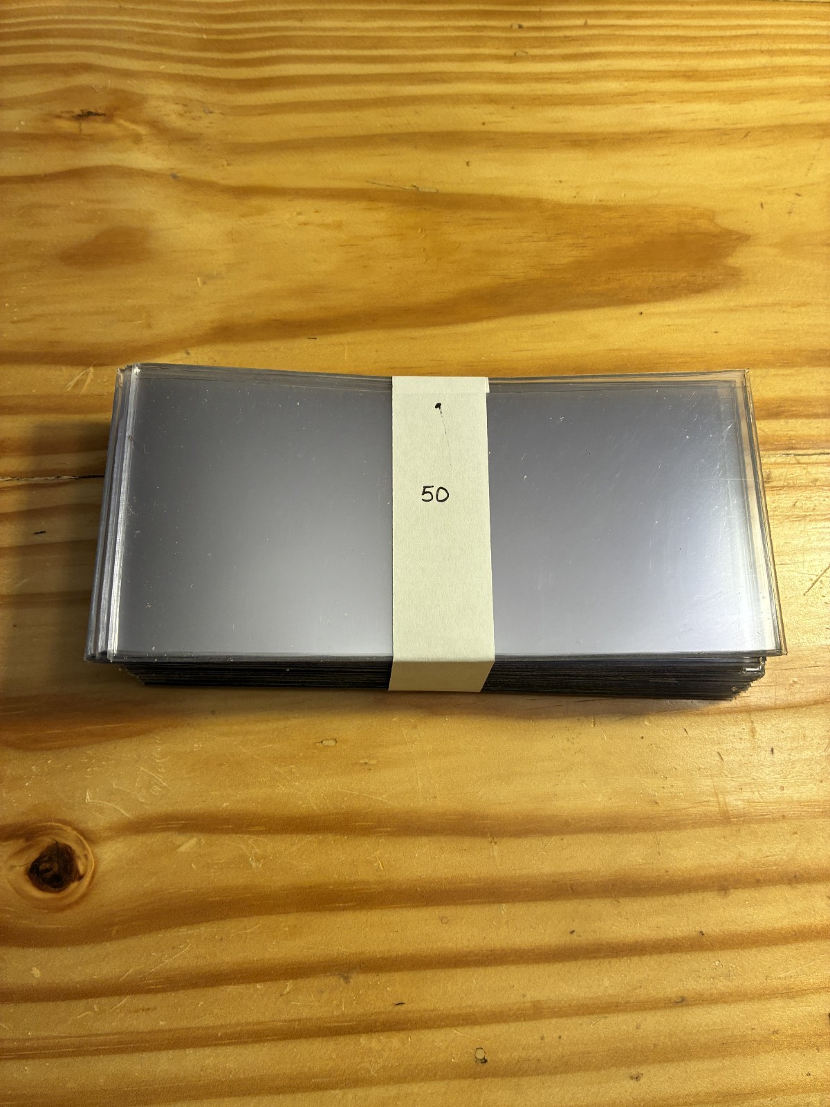 Used 50 BCW top loaders small size 6 1/2" x 3" Fits American Notes, semi-rigid