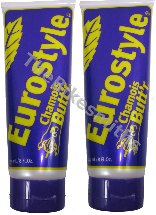 2PACK Chamois Butt'r Eurostyle Cooling Cream Butter Bike Cycling Shorts 8oz Tube