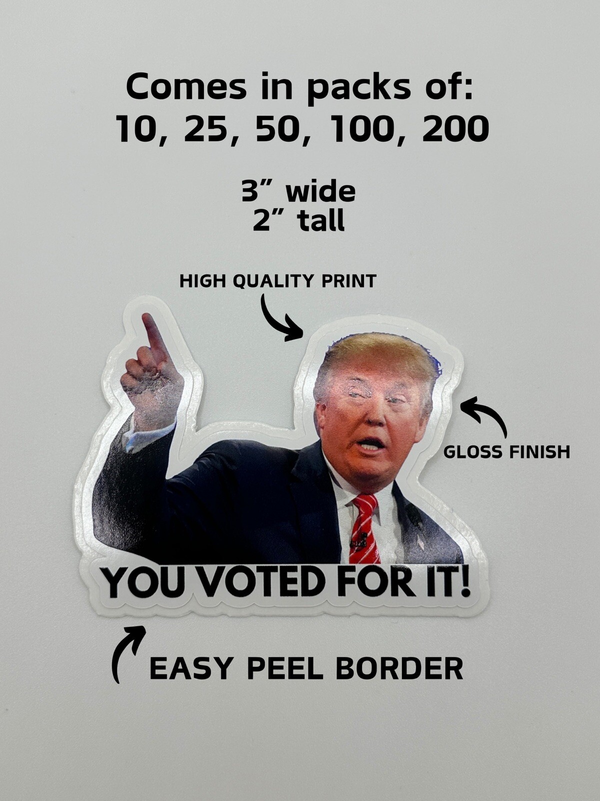 You Voted For It Anti-Trump Inflation Stickers for Grocery Prices Gas Pumps