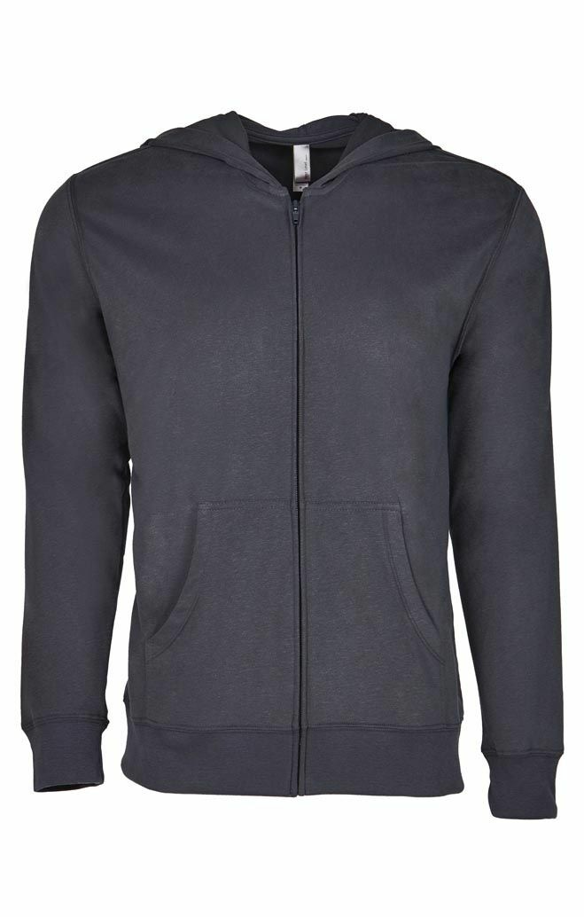 Men's Sweatshirt Hoodie Lightweight "NEXT LEVEL" Full Zip Hooded Jacket -Unisex