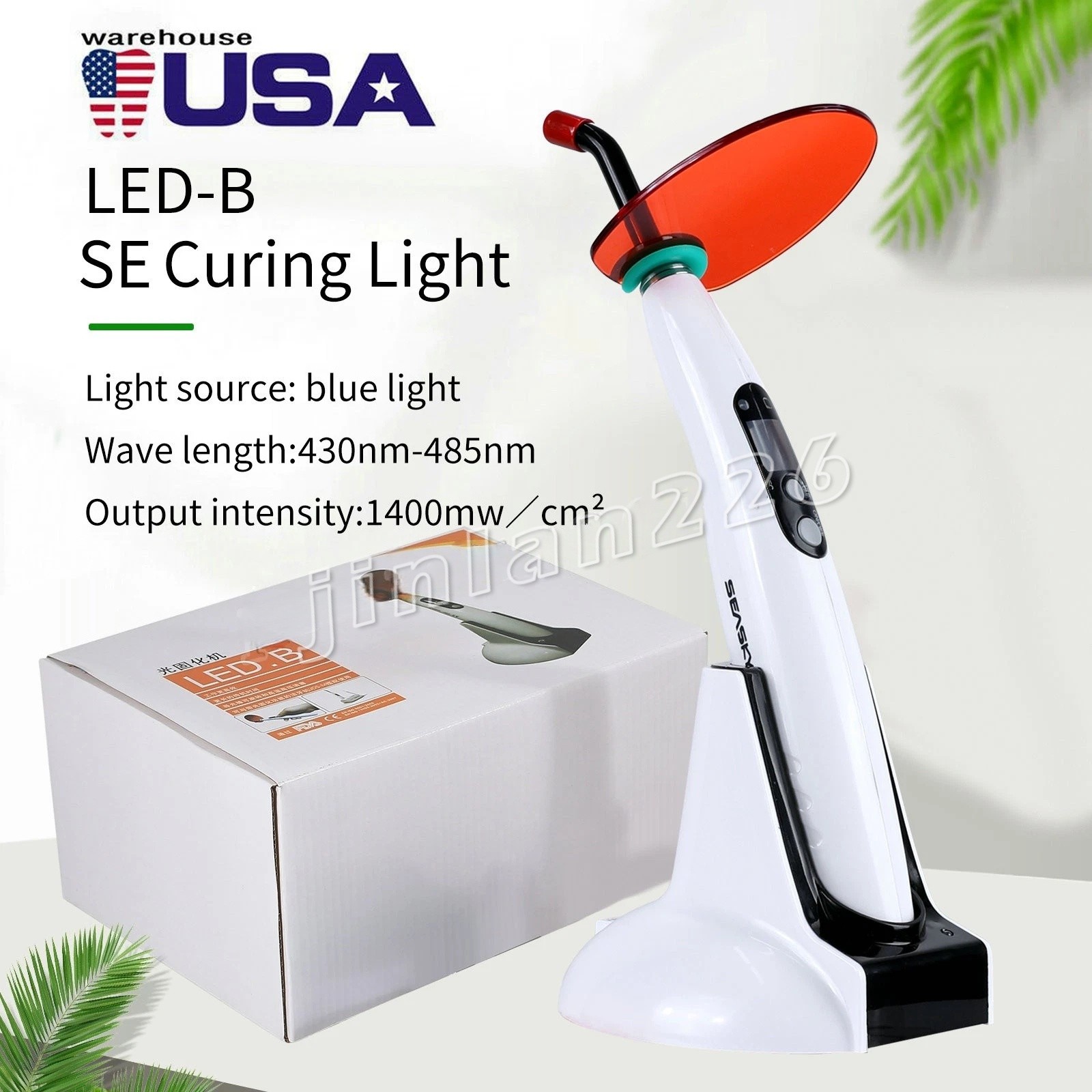 Woodpecker Style Wireless Cordless LED Dental Curing Light Lamp Teeth Whitening