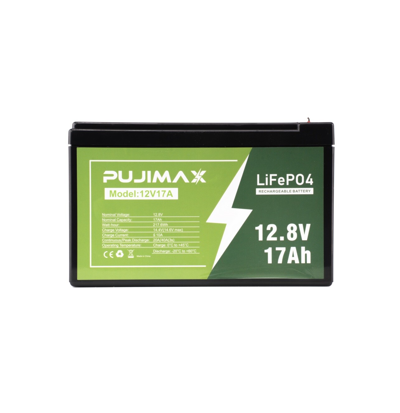 12V 17Ah LiFePO4 Lithium Battery 12.8V 4000+ Deep Cycles rechargeable Battery