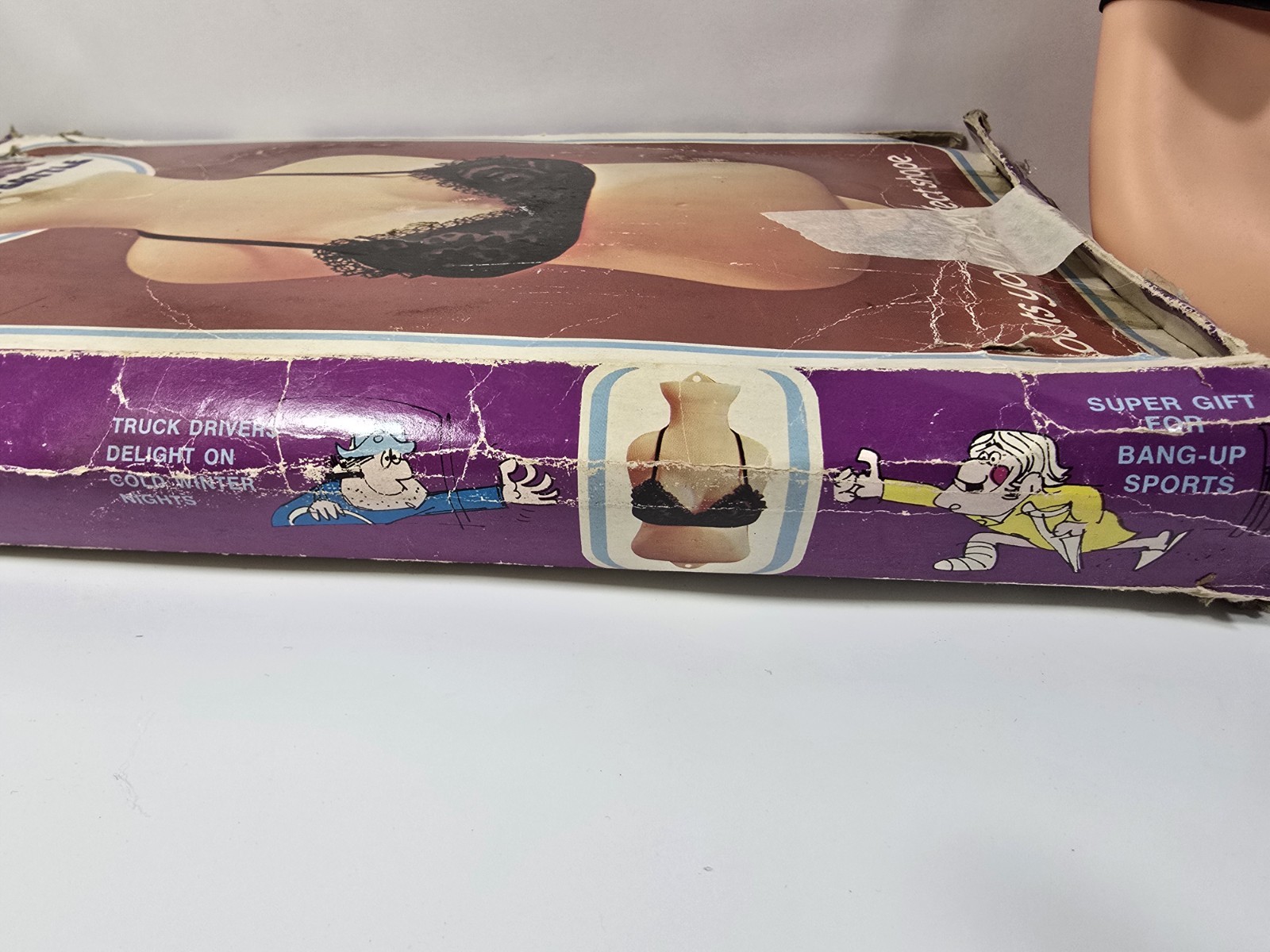 Rare Vintage 1973 Poynter Huggin Rubber Hot Water Bottle Novelty Removable Bra