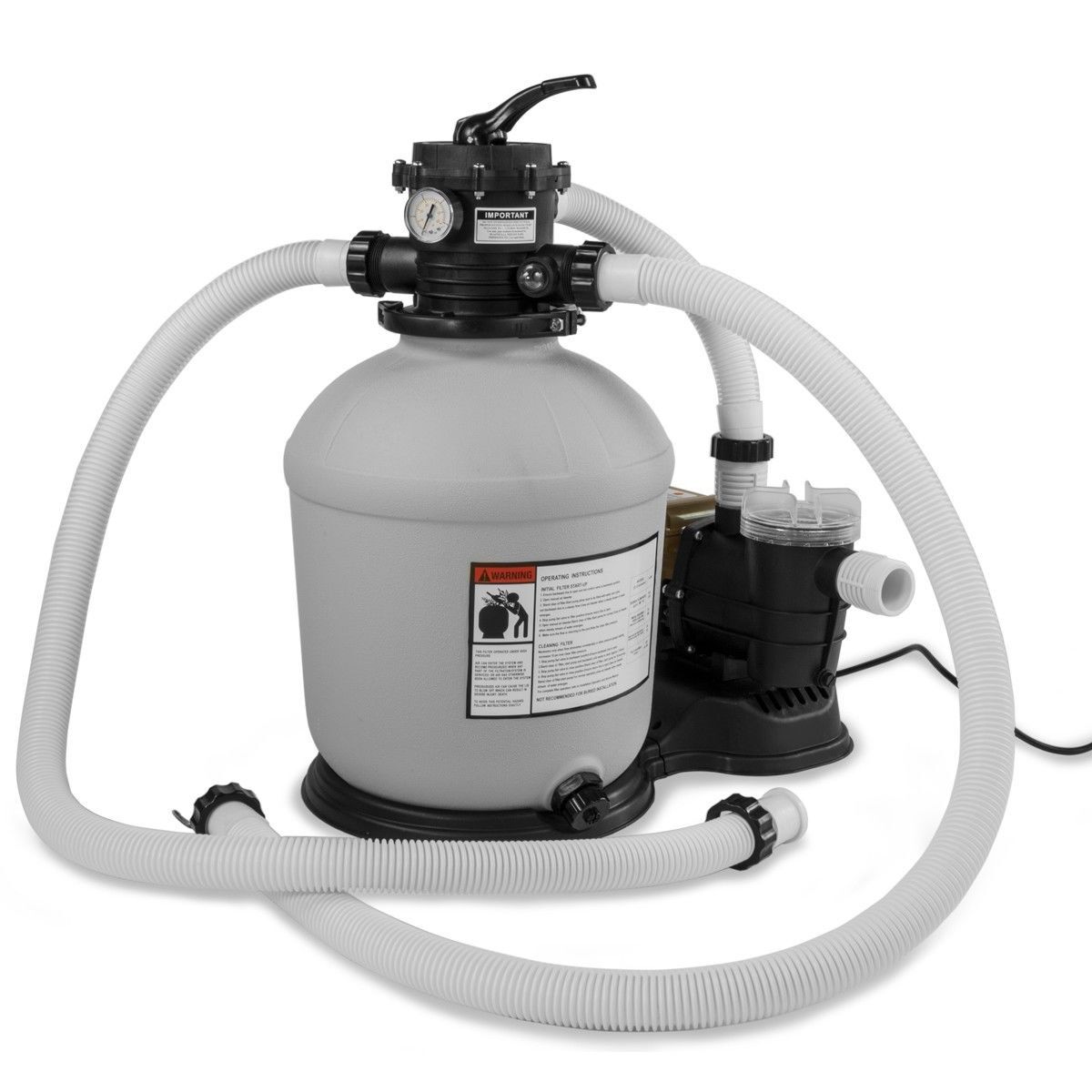 XtremepowerUS Above-Ground Pool 16" Sand Filter With 3100GPH 3/4hp Pool Pump Set