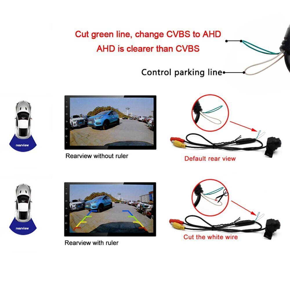 1080P Car Auto Rear View Reverse Backup Parking Camera Waterproof Night Vision