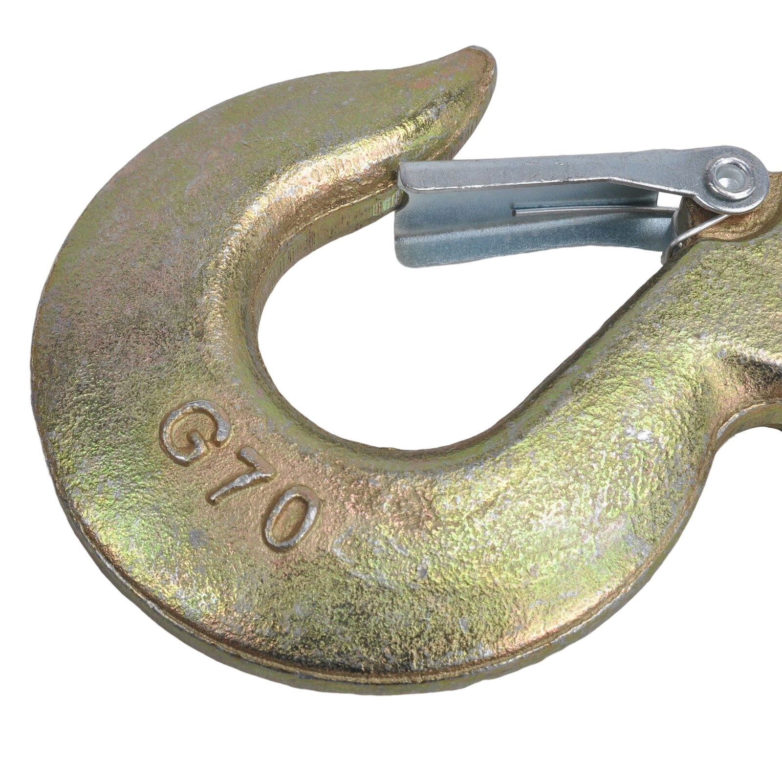 (2) 5/16" Grade 70 Steel Heavy Duty Forged Clevis Slip Hook With Safety Latch