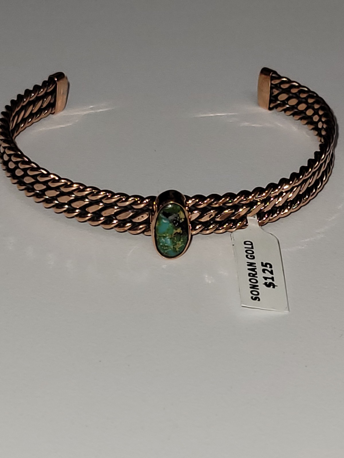 Sonoran Gold Turquoise Copper Cuff Bracelet New Free Shipping