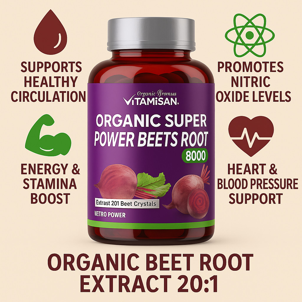 120 Beets Circulation Superfood Beet Root Powder caps 8000 mg 20:1 Nitric Oxide