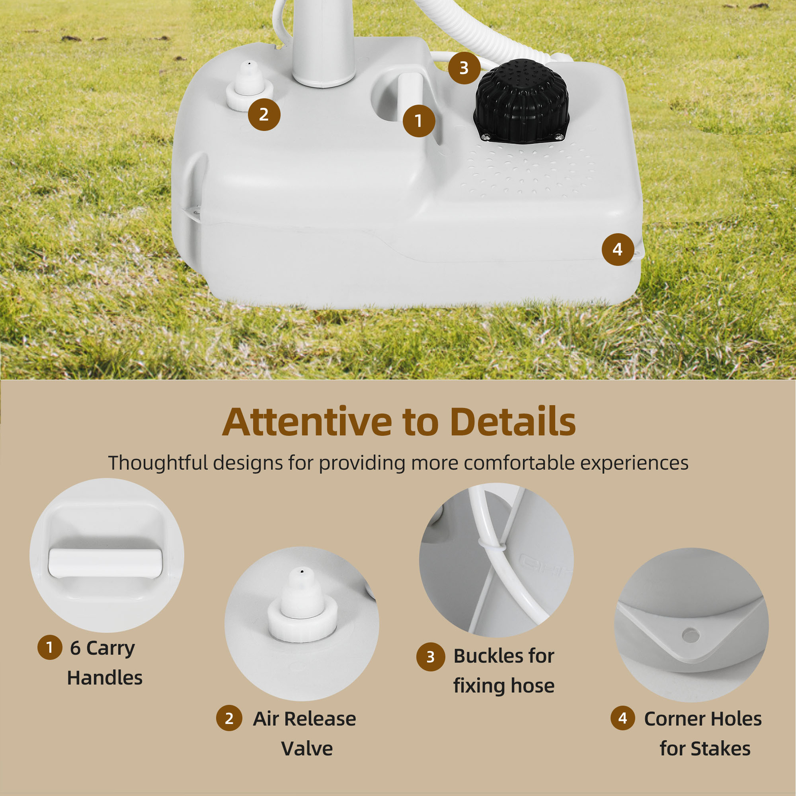 4.5 Gallon Portable Sink Wash Basin Stand with 6 GAL Recovery Tank for Camping