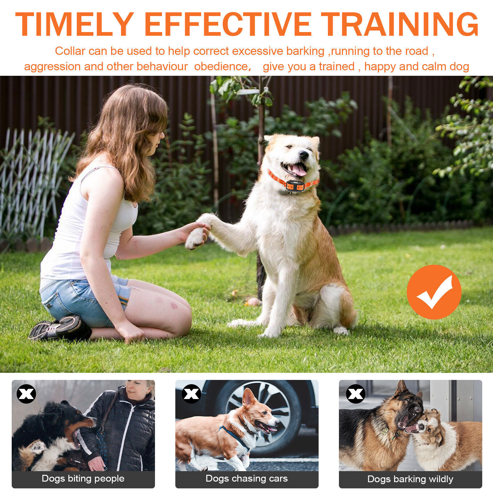 3000 FT Remote Dog Shock Training Collar Rechargeable Waterproof Pet Trainer NEW