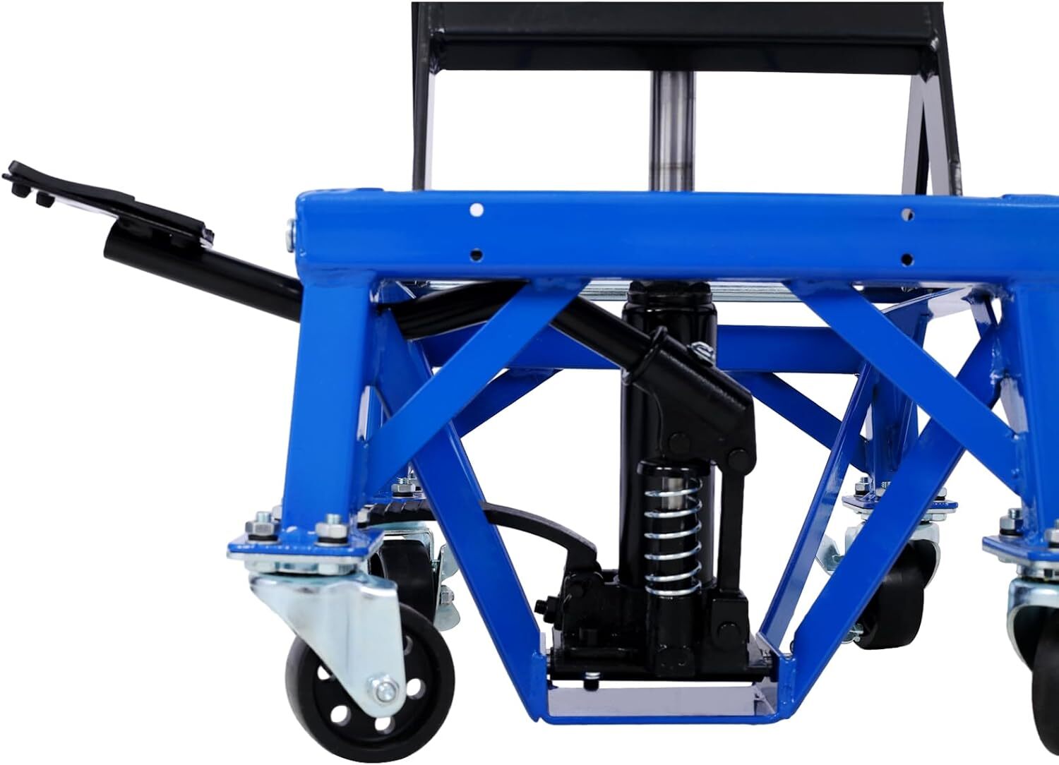 300 Lbs Hydraulic Motorcycle Scissor Jack Lift Foot Step Wheels Stand Lift Table