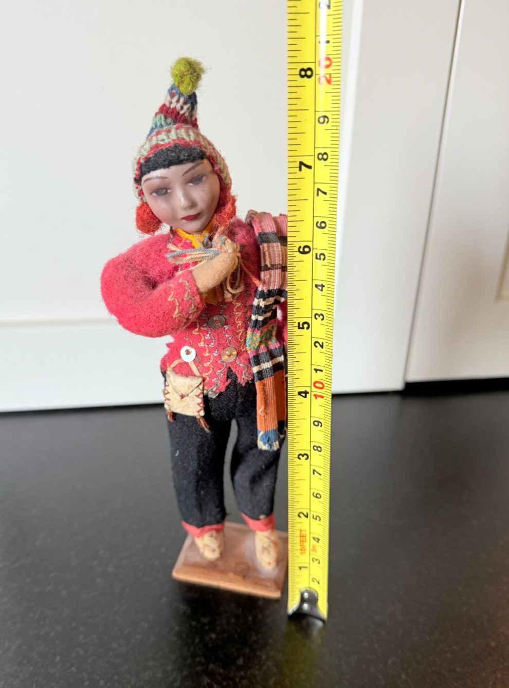 Vintage Peruvian Folk Art Dolls Pair Handcrafted Andean Highland Textile Figures