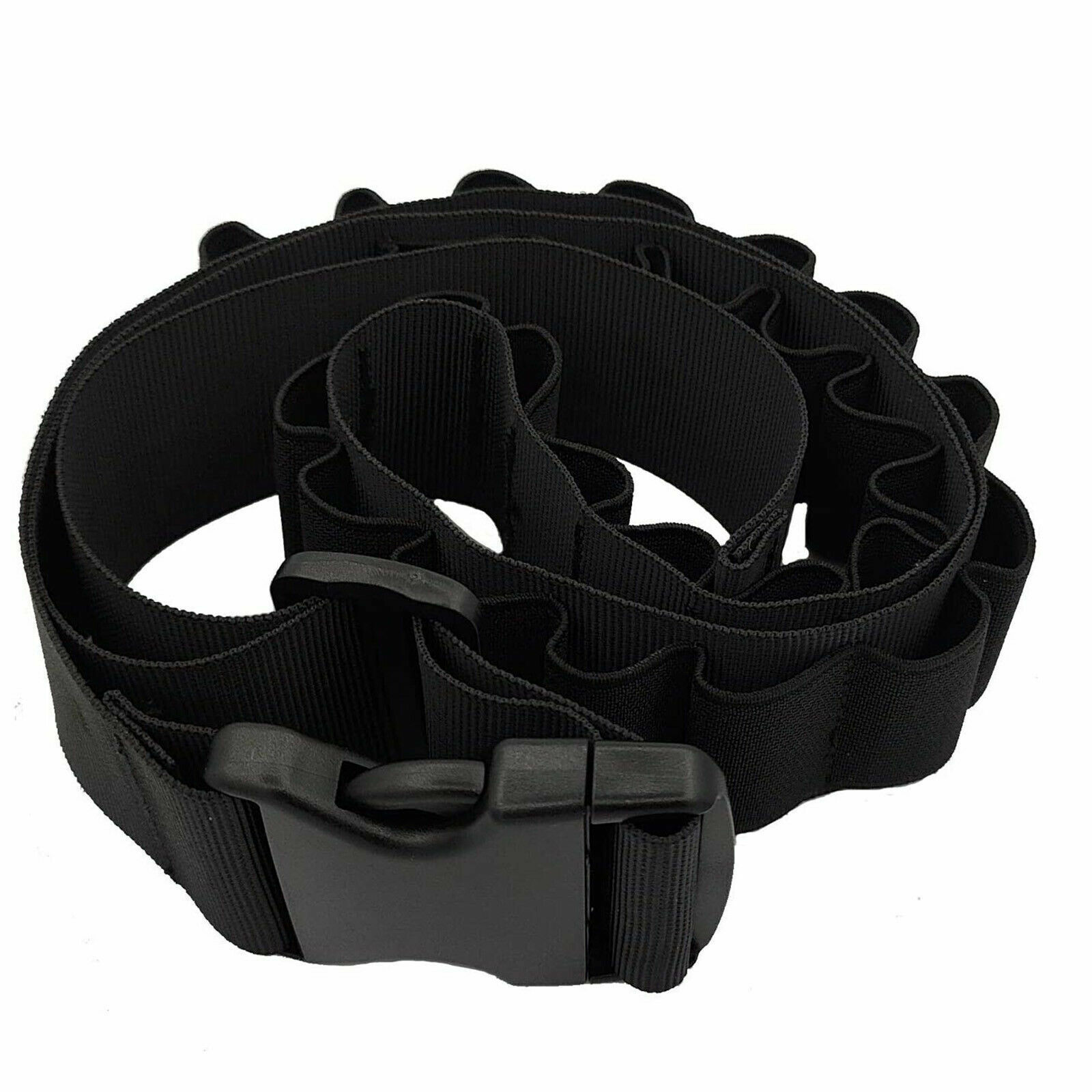 Shotgun Shell Holder 25 Shells 12/20GA Gauge Cartridge Ammo Bandolier Belt Black