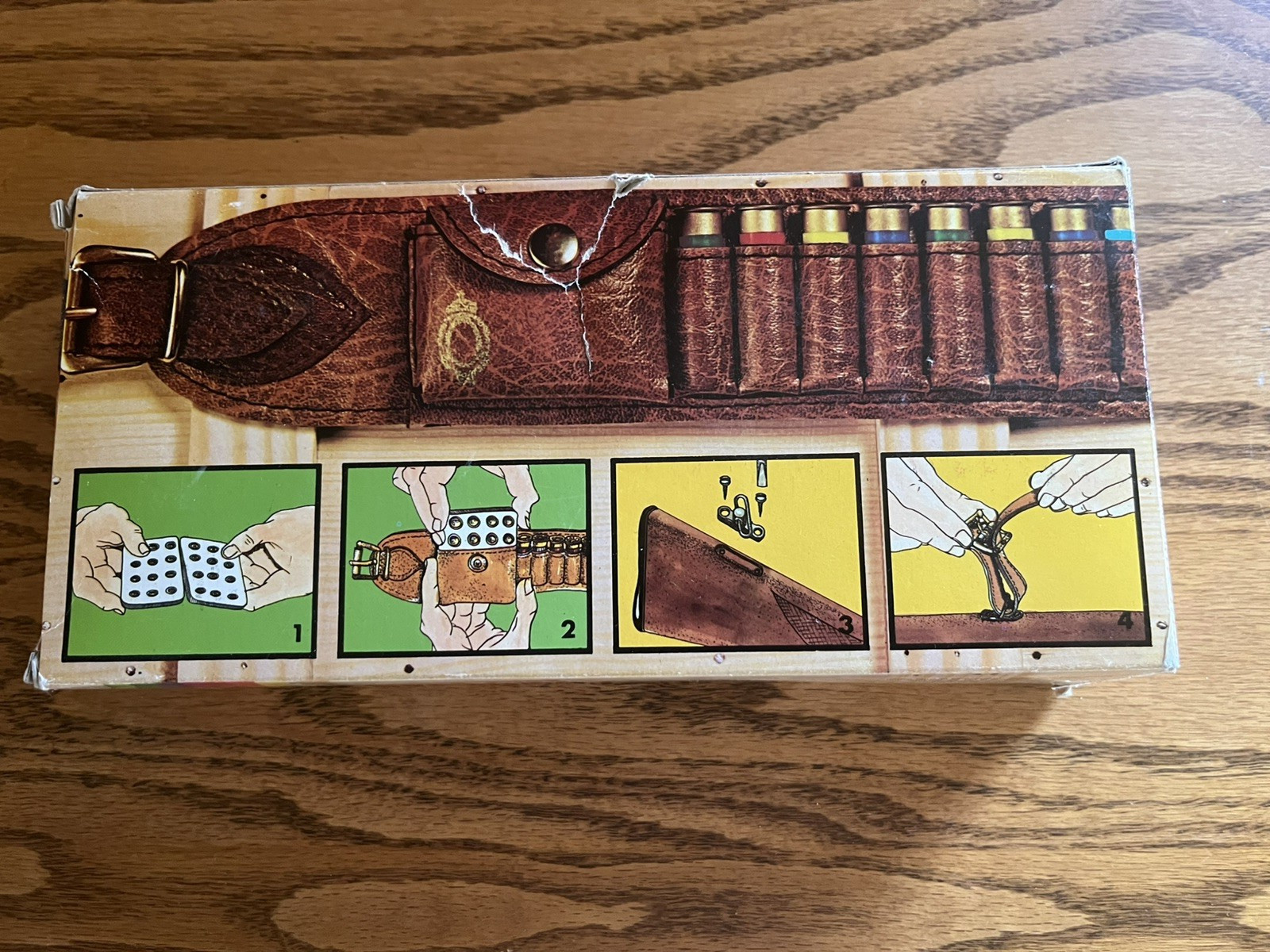 Vintage Edison Monte Carlo Doppietta Shot Gun Shell Belt Original Box Made Italy