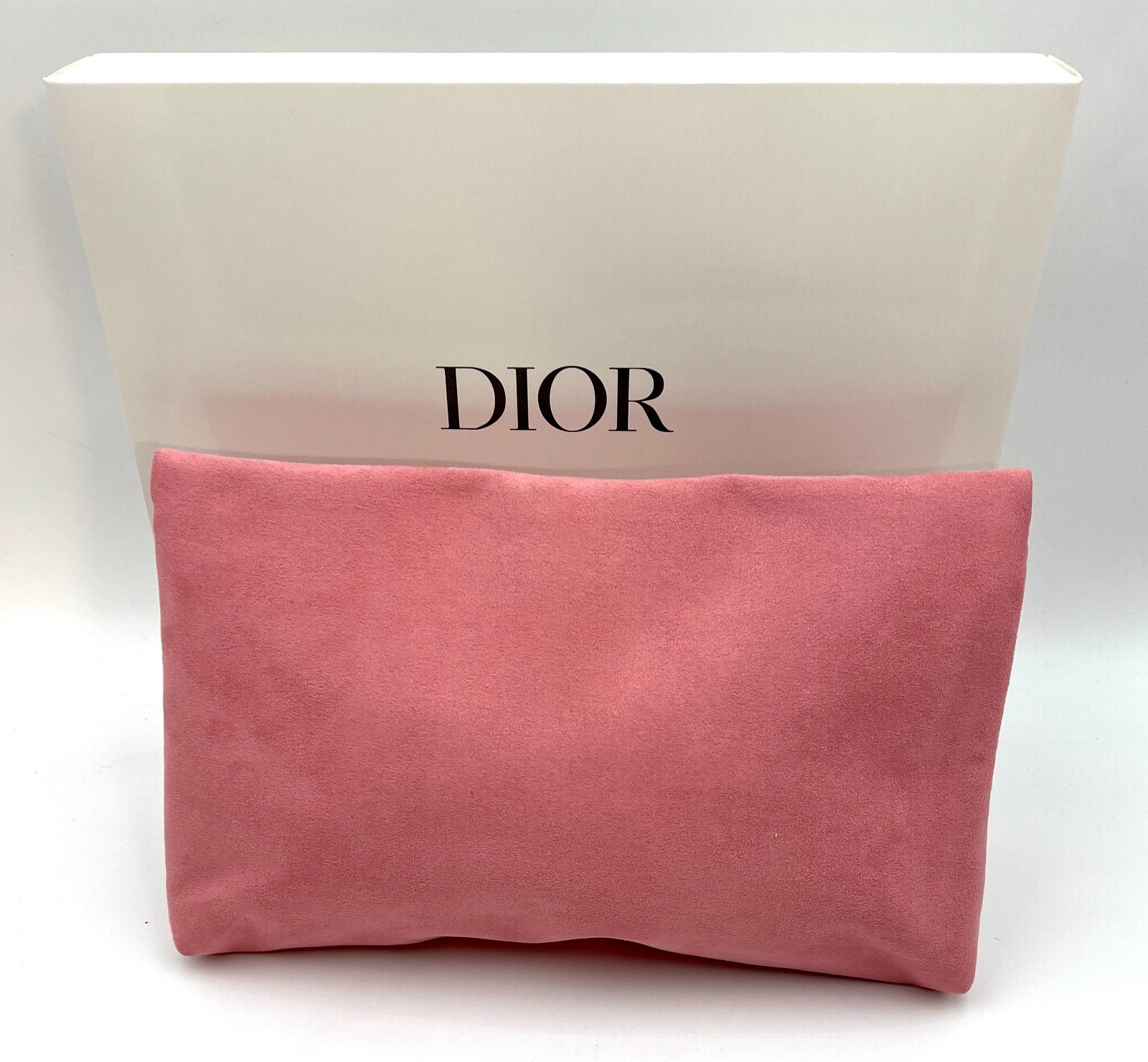 New! Dior Cosmetic Star Zipper Makeup Bag Pouch Clutch ~ Pink Suede
