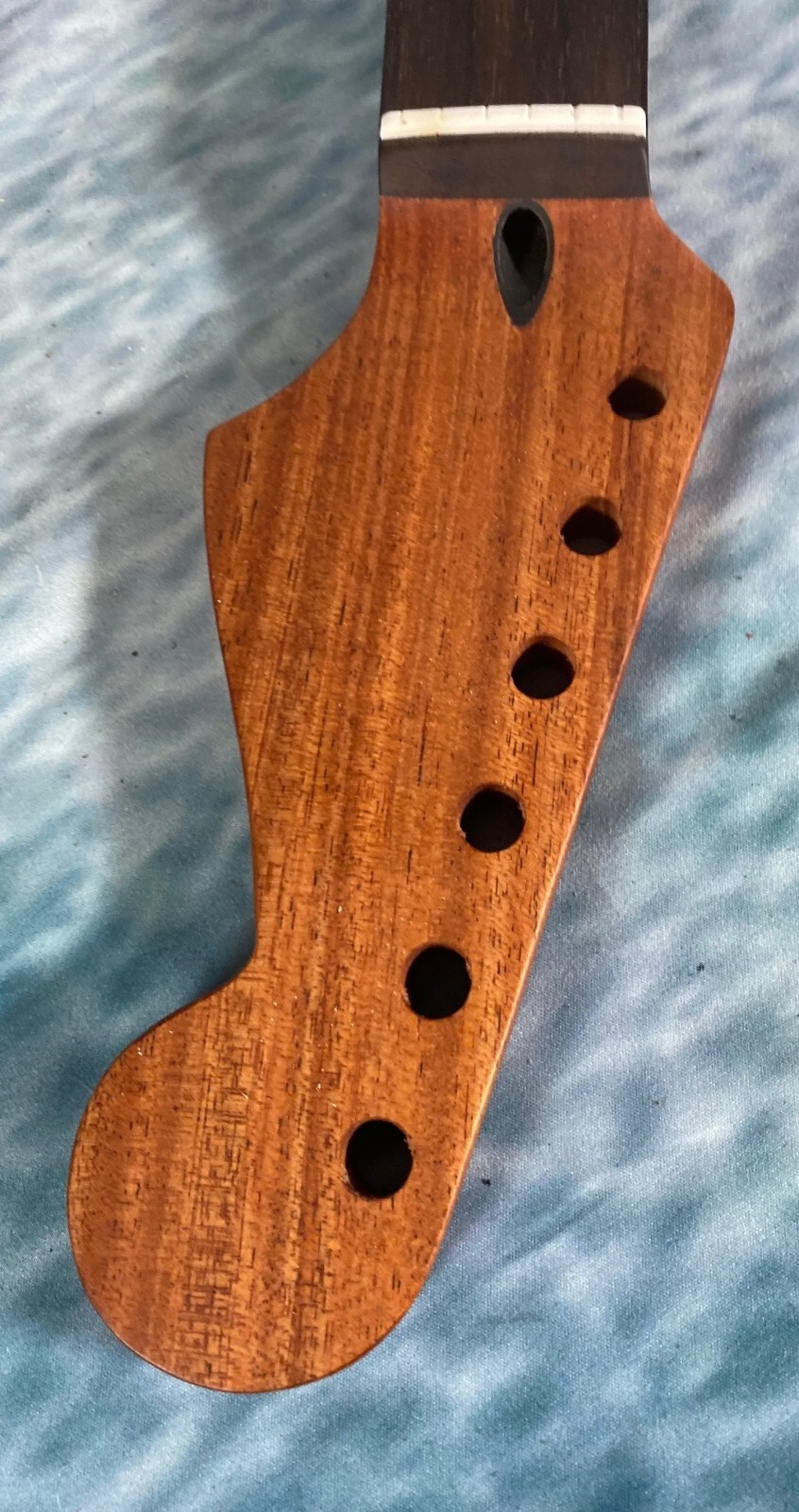 Roasted Mahogany Strat Neck Rosewood Slab Stainless Steel Rolled Frets Bone Nut