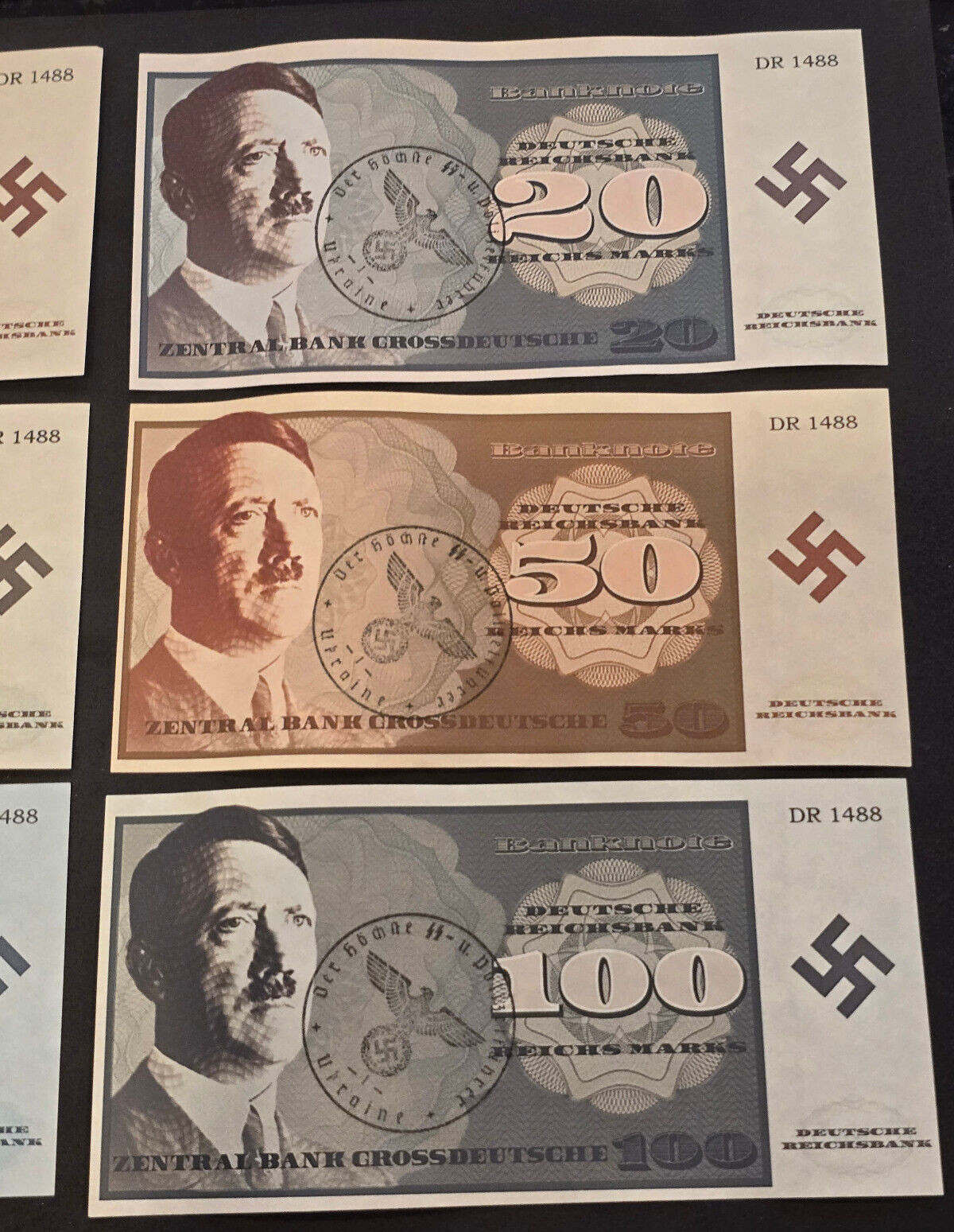 Third Reich Adolf Hitler Currency collection Novelty money WW2 WWII German