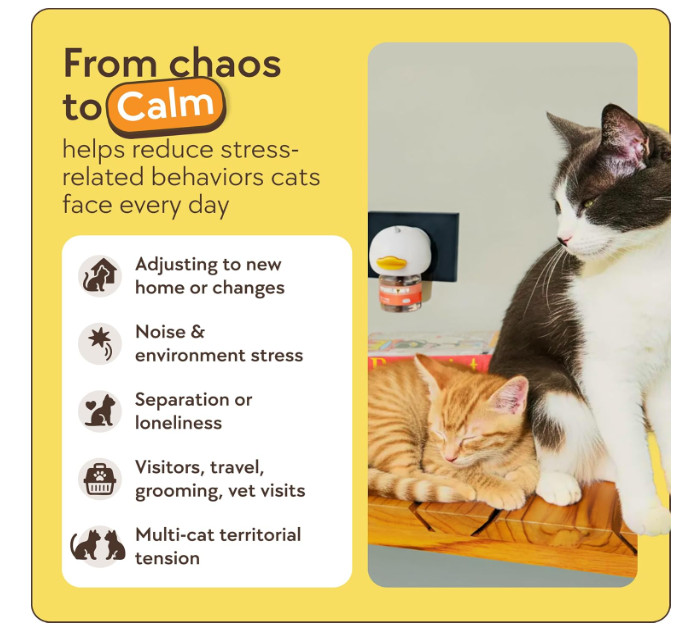TheraPet MD - Cat Calming Diffuser Pheromone Refill Kit - Multi Anxiety...
