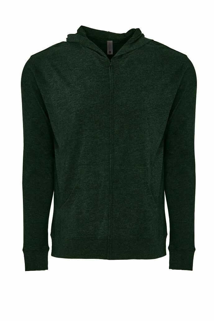 Men's Sweatshirt Hoodie Lightweight "NEXT LEVEL" Full Zip Hooded Jacket -Unisex