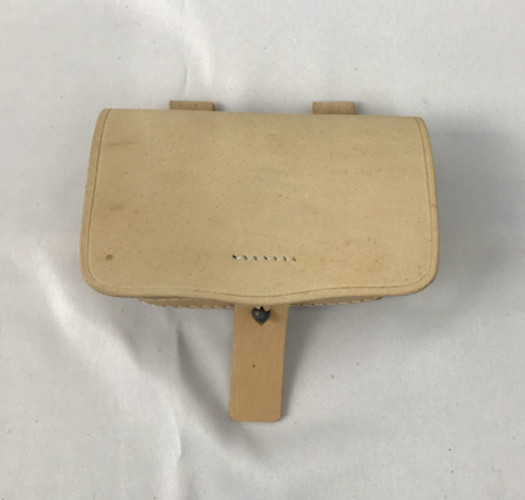 Civil War Pistol Cartridge Box - Natural Leather